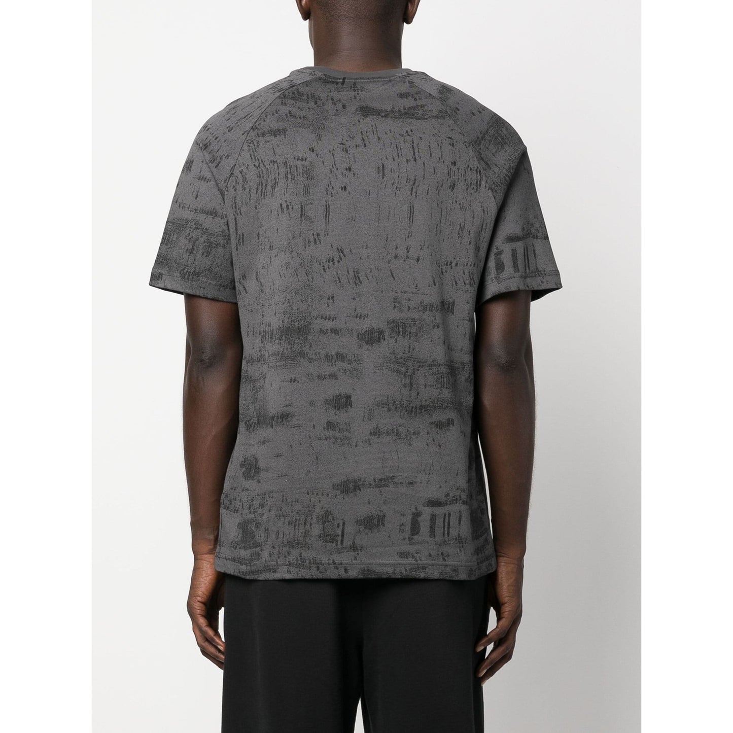 CALVIN KLEIN vyriški pilki marškinėliai Concrete aop t-shirt