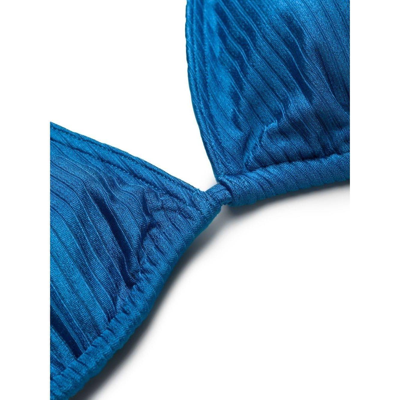 CALVIN KLEIN UW moteriška mėlyna maudymosi liemenėlė Swim triangle bras