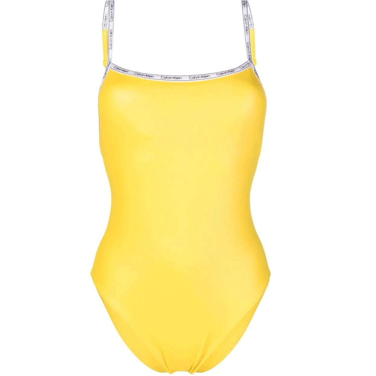 CALVIN KLEIN UW moteriškas geltonas maudymosi kostiumėlis Scoop back