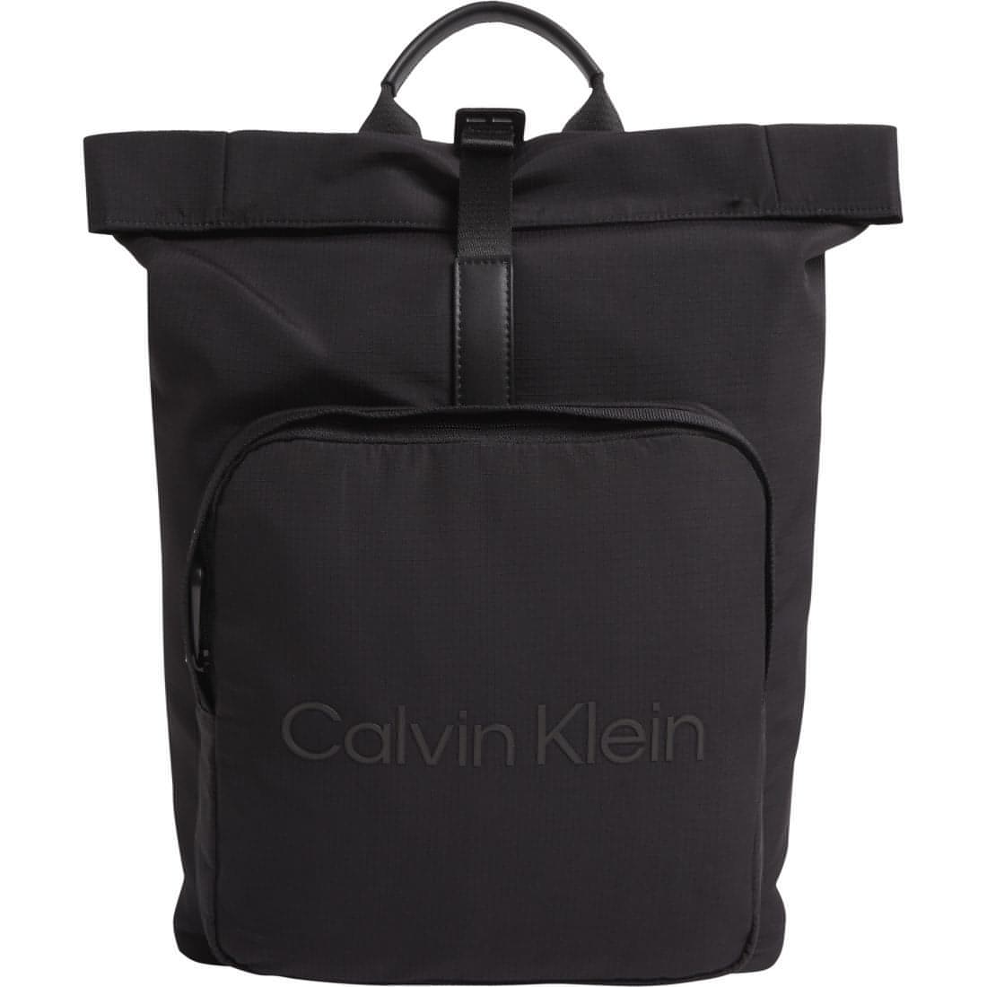 CALVIN KLEIN vyriška juoda kuprinė Must roll top backpack
