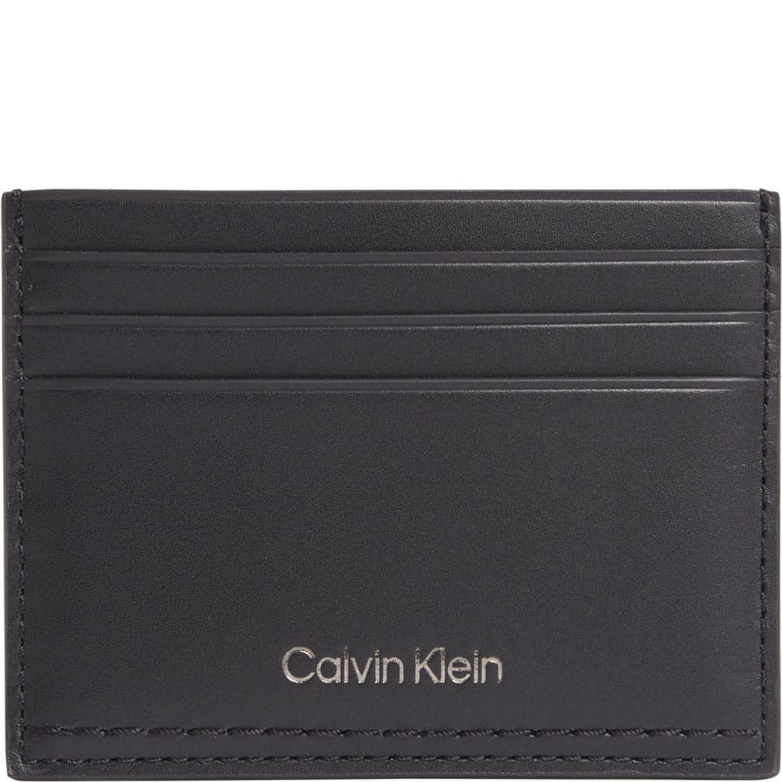 CALVIN KLEIN vyriška juoda piniginė Duo stitch cardholder 6cc
