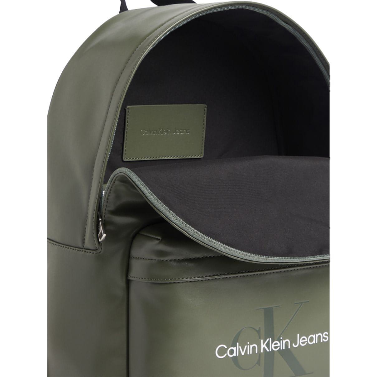 CALVIN KLEIN JEANS  vyriška žalia kuprinė Monogram campus backpack