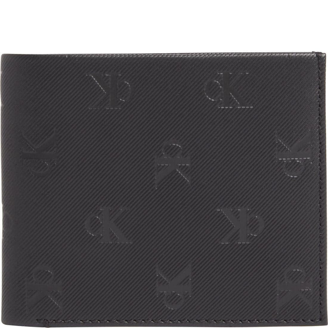 CALVIN KLEIN JEANS vyriška juoda piniginė Monogram soft bifold wallets
