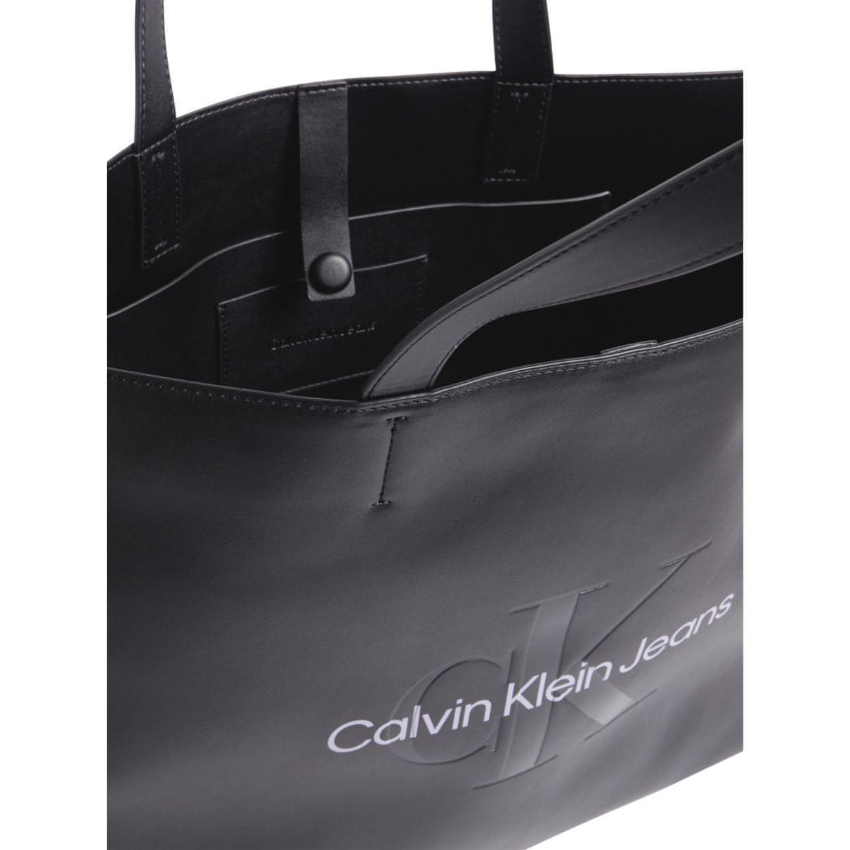 CALVIN KLEIN JEANS moteriškas juodas krepšys Sculpted slim tote mono