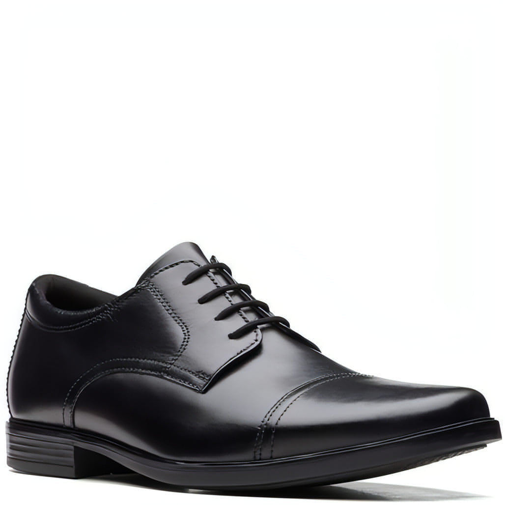 CLARKS vyriški juodi klasikiniai batai Howard Cap Formal