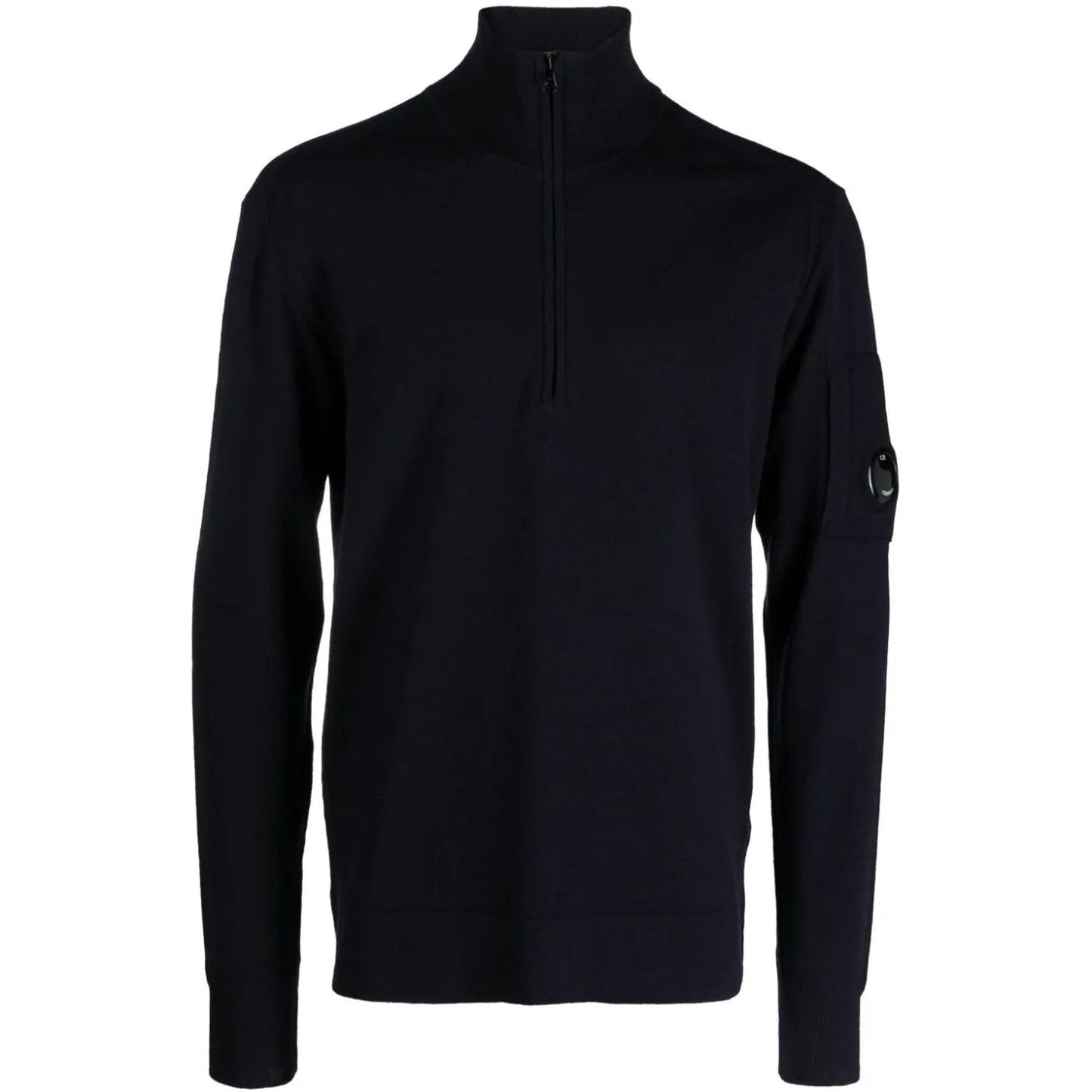 C.P. COMPANY vyriškas pilkas megztinis aukštu kaklu Polo collar sweatshirt