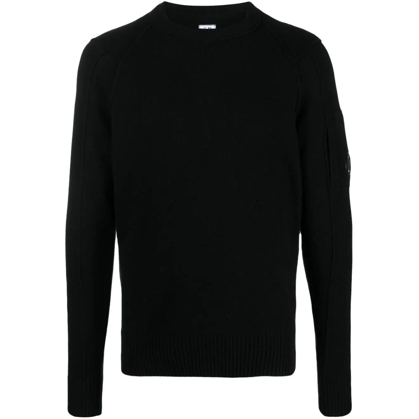 C.P. COMPANY vyriškas juodas megztinis Crew neck sweater