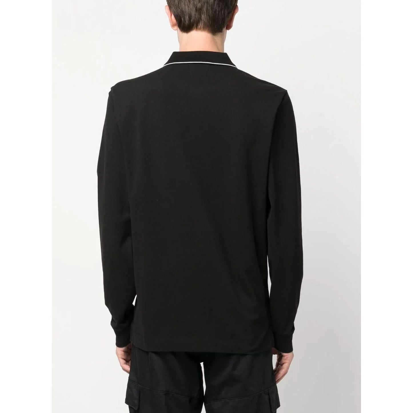 C.P. COMPANY vyriški juodi Polo marškinėliai ilgomis rankovėmis Long sleeve polo
