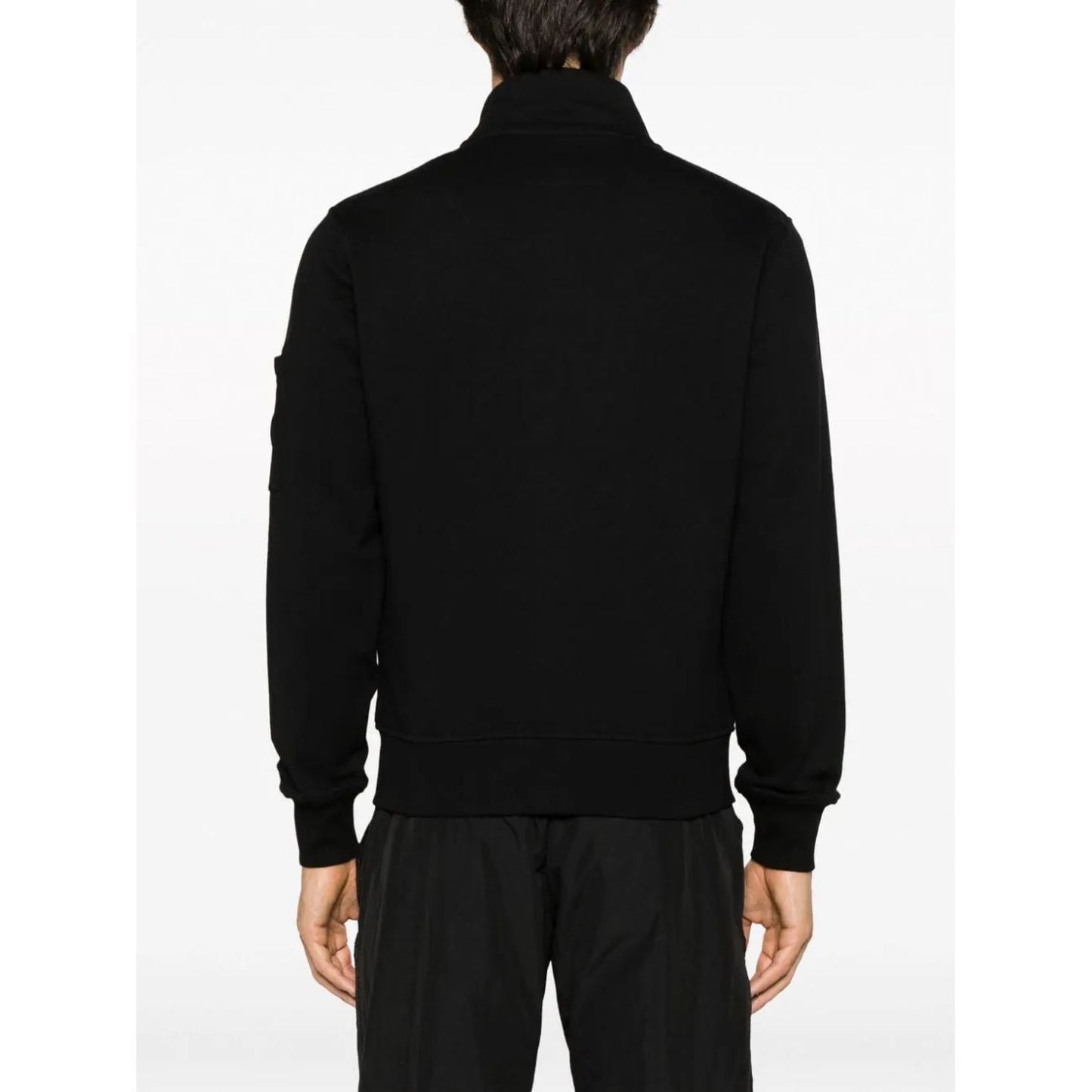 C.P. COMPANY vyriškas juodas megztinis Open sweat
