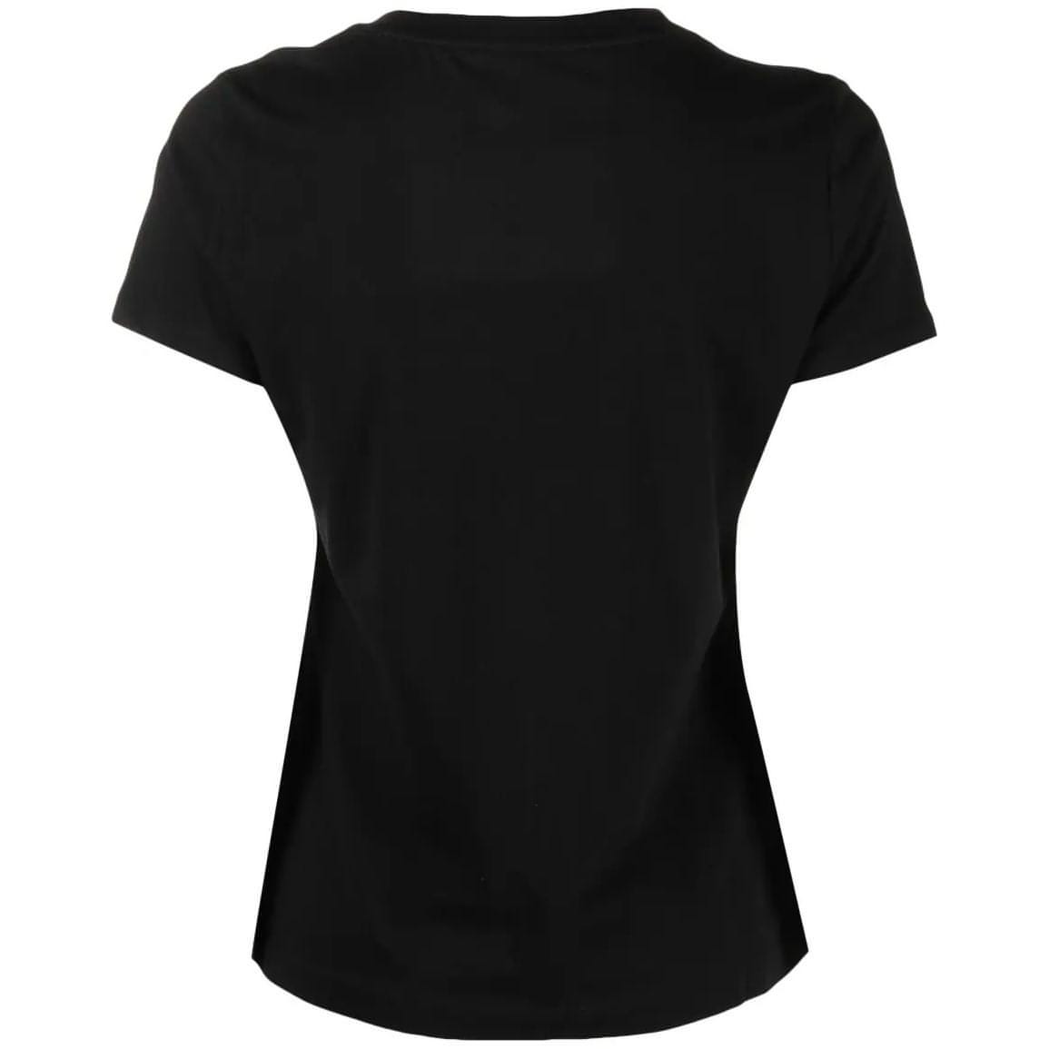 DKNY moteriški juodi marškinėliai Dtm emb logo tee