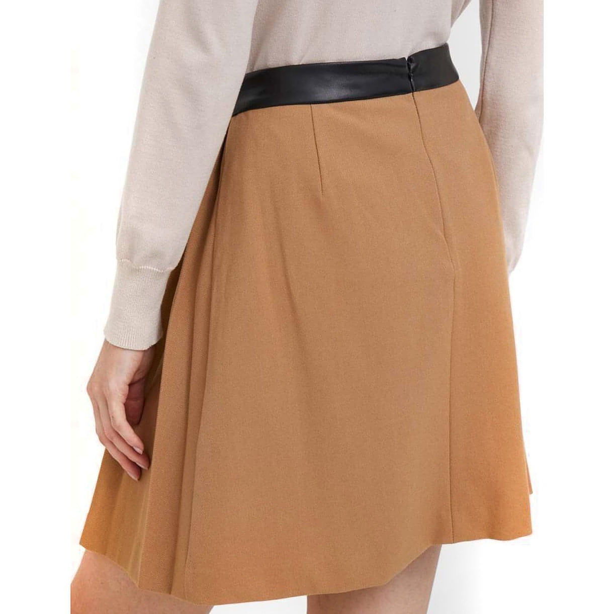 DKNY moteriška ruda sijonas Pleated mini skirt