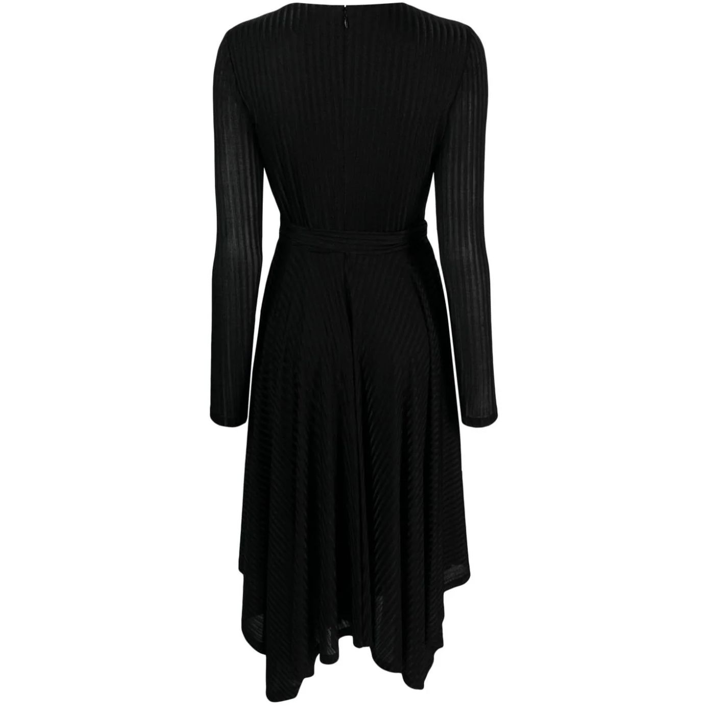 DKNY moteriška juoda suknelė L/s rib hacci dress