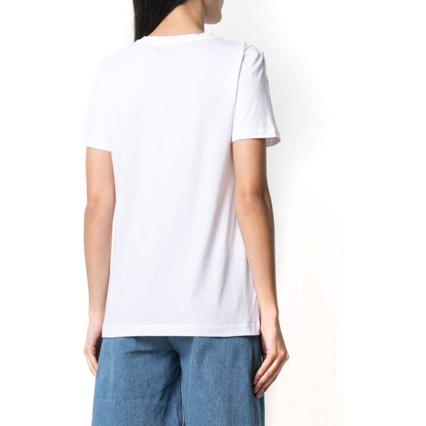 DKNY marškinėliai trumpomis rankovėmis moterims, Balta, S/s logo tee