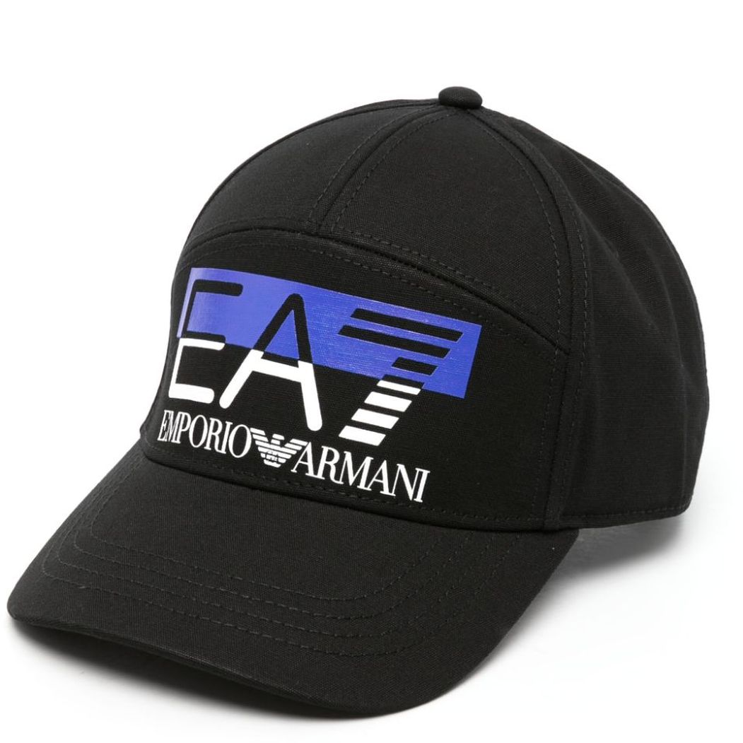 EA7 vyriška juoda kepurė su snapeliu Baseball hat