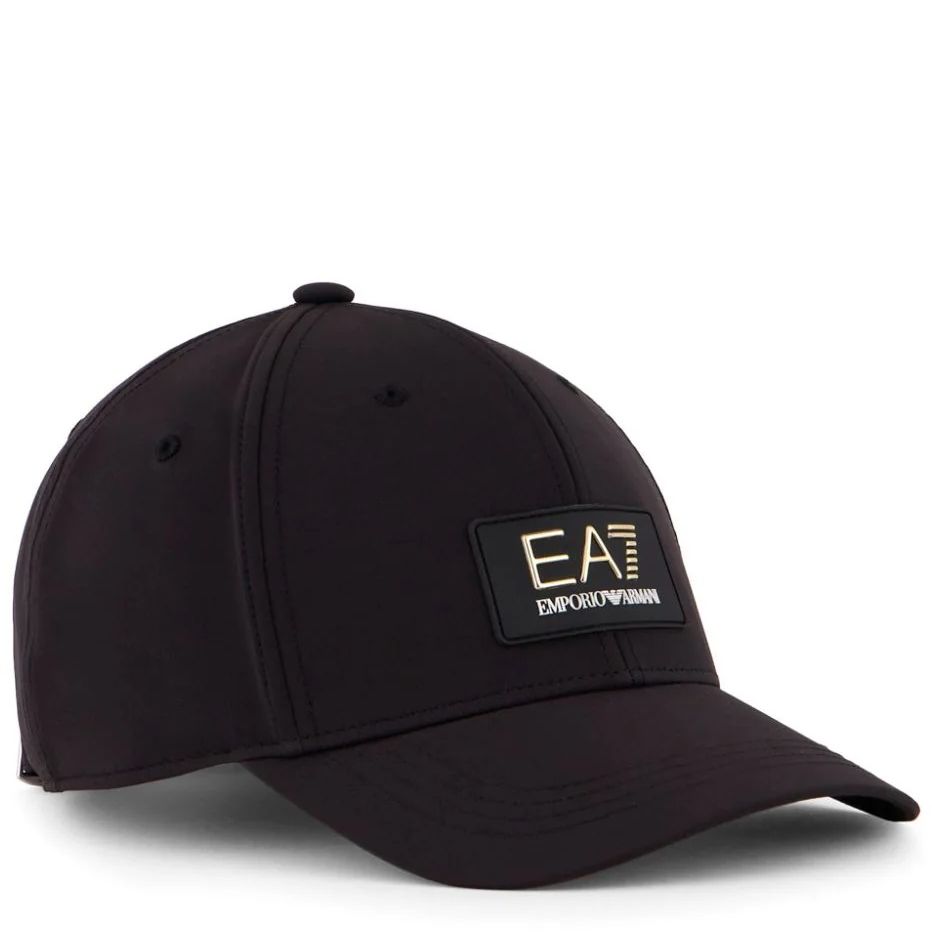 EA7 vyriška juoda kepurė su snapeliu Baseball hat