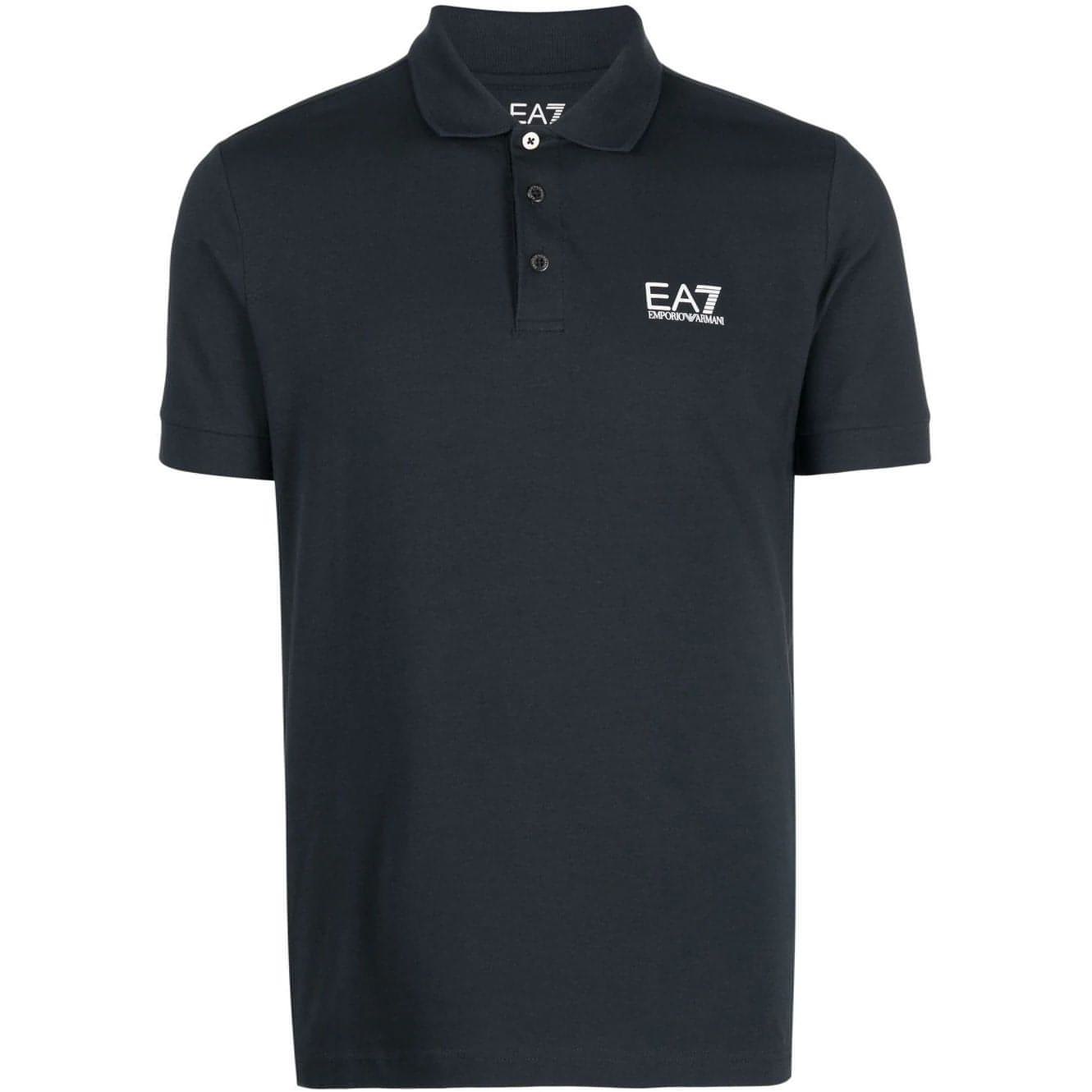 EA7 vyriški mėlyni polo marškinėliai