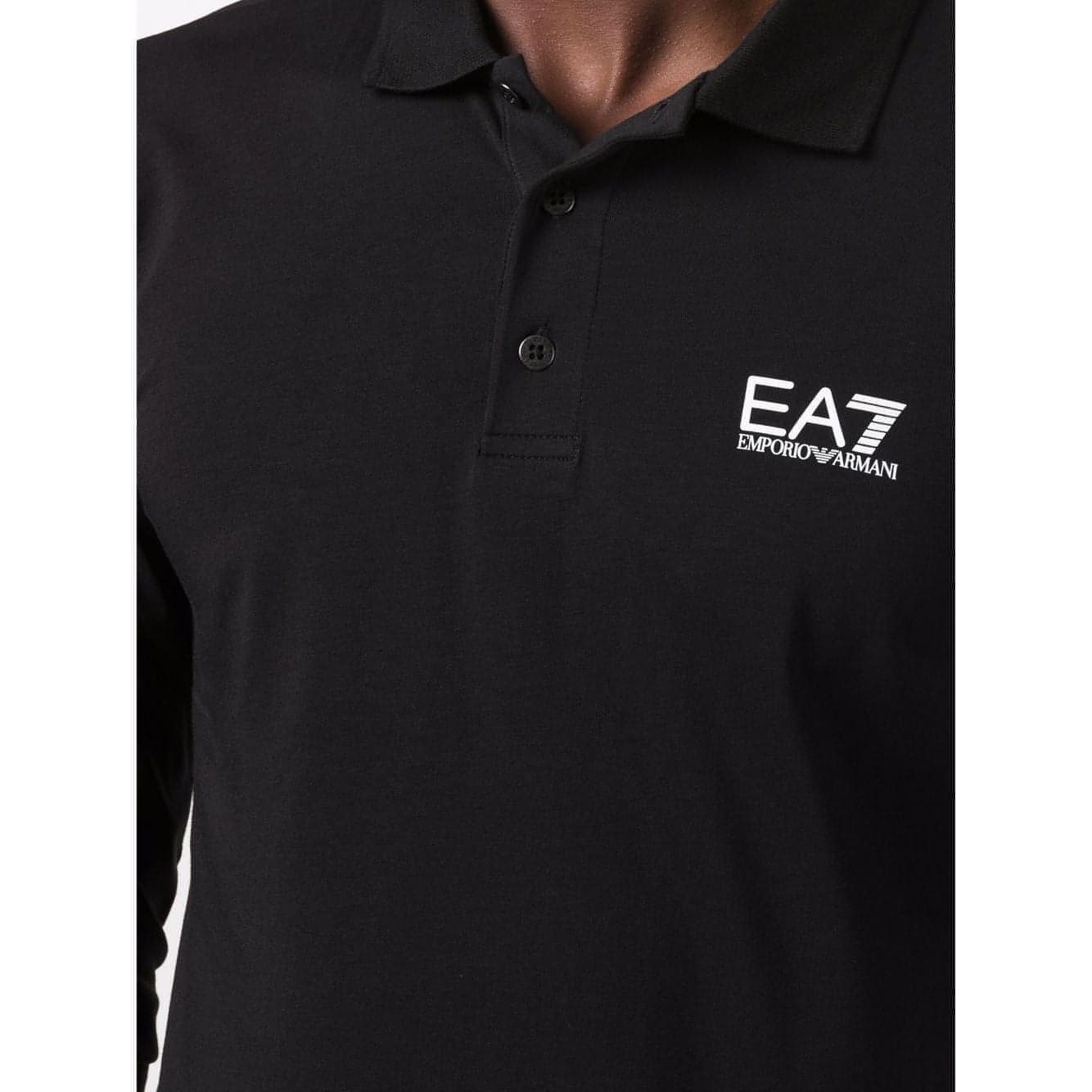 EA7 vyriški juodi marškinėliai ilgomis rankovėmis
