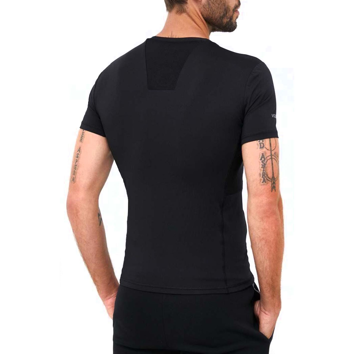 EA7 vyriški juodi marškinėliai trumpomis rankovėmis T-shirt