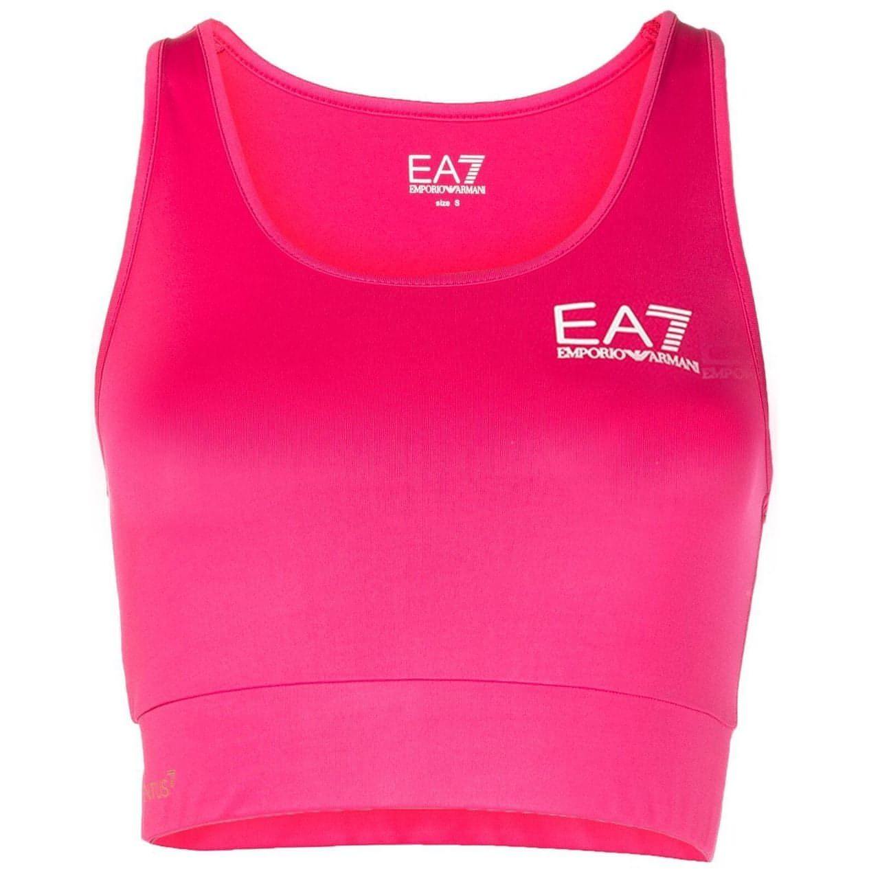 EA7 moteriška rožinė sportinė liemenėlė