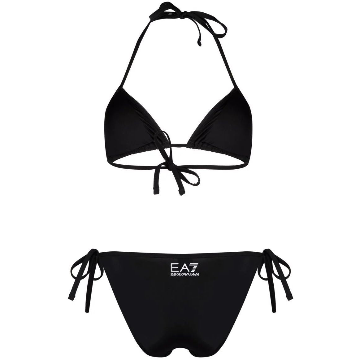 EA7 moteriškas juodas maudymosi kostiumėlis