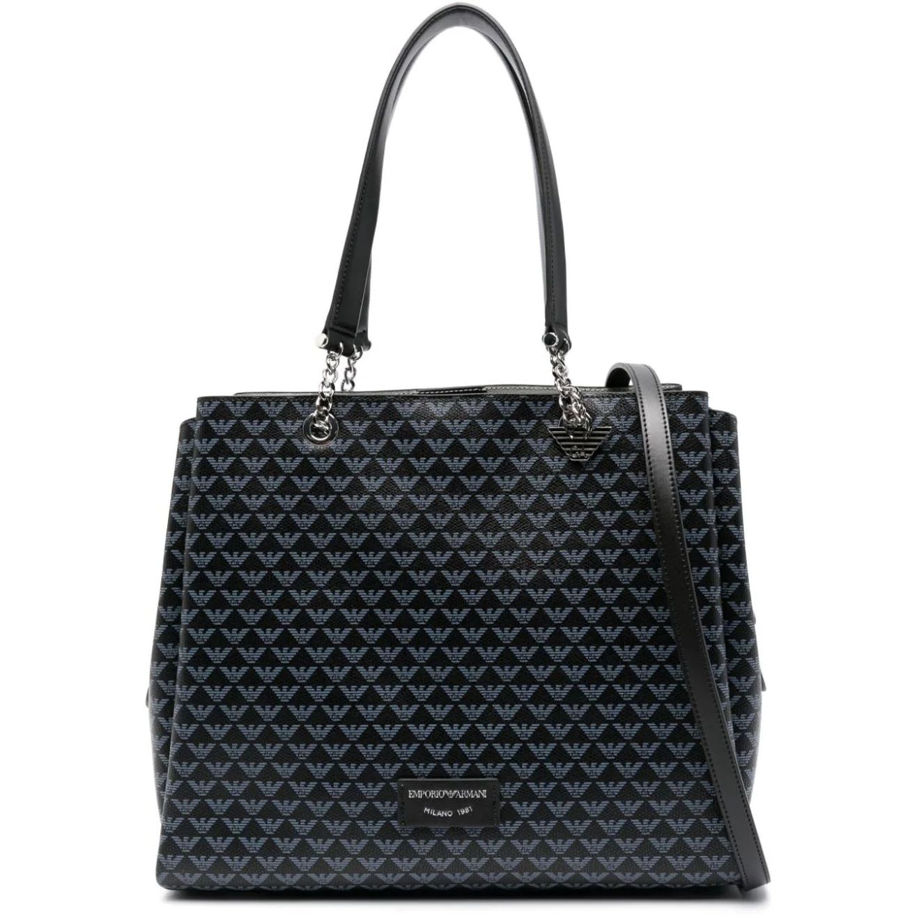 EMPORIO ARMANI moteriška juoda rankinė Shopping bag