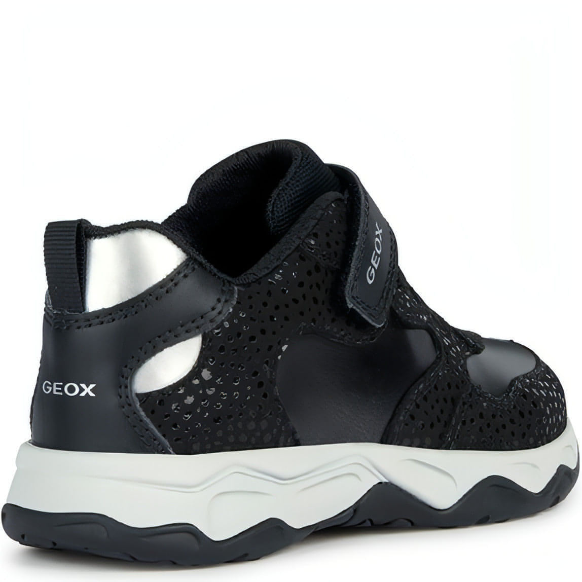 GEOX vaikiški juodi laisvalaikio bateliai mergaitėms Calco sport shoe