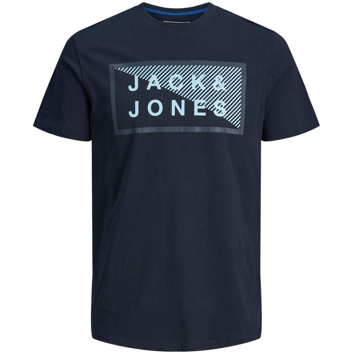 JACK & JONES vyriški mėlyni marškinėliai CORE