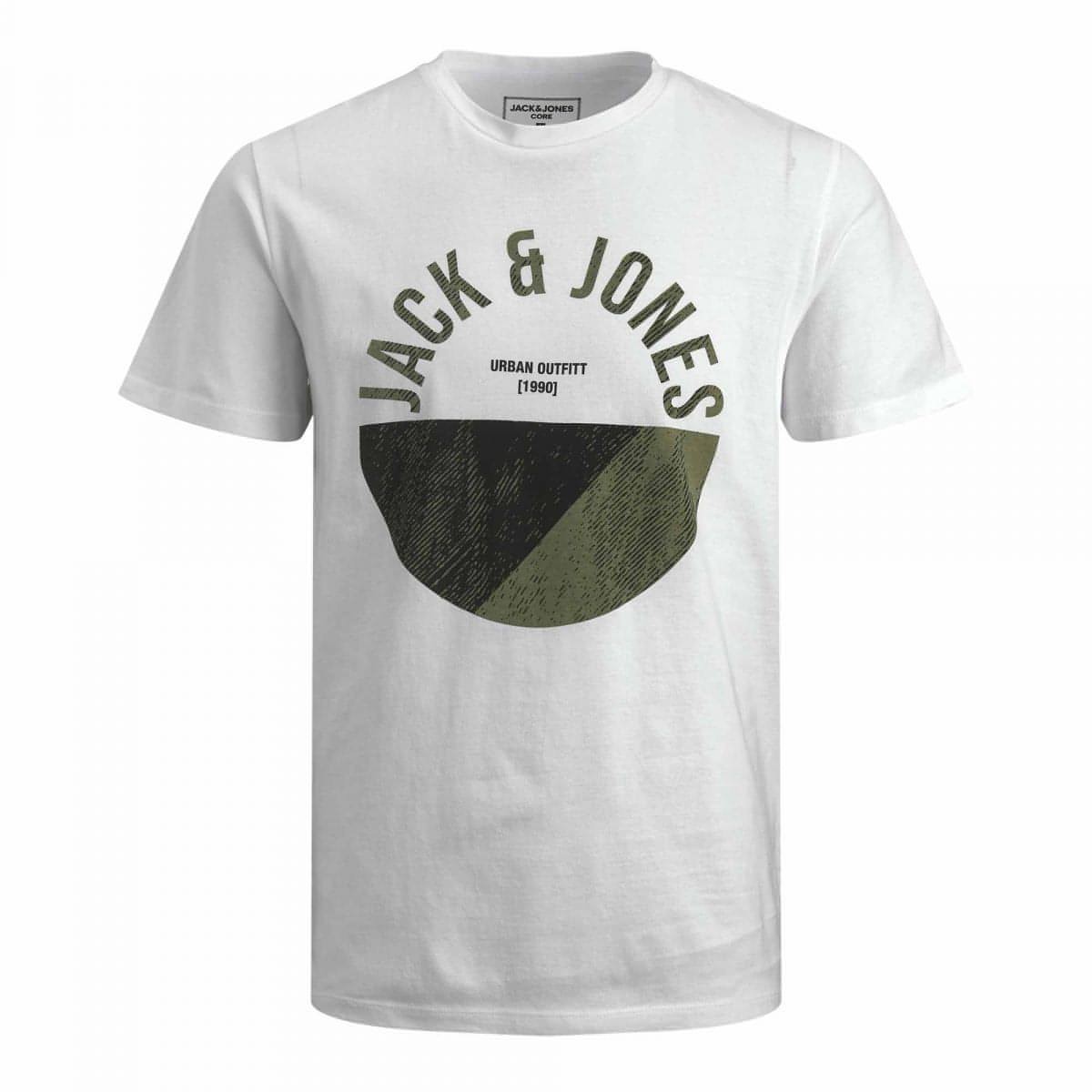 JACK & JONES vyriški balti marškinėliai CORE