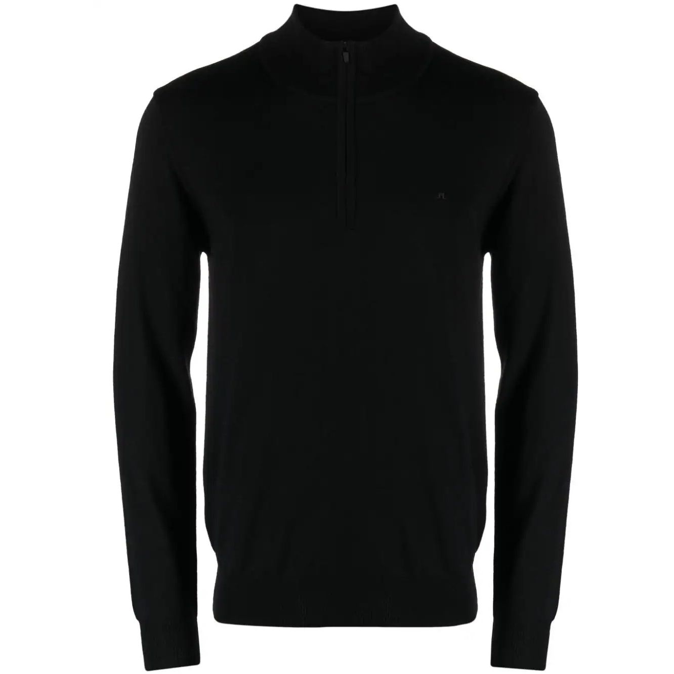 J.LINDEBERG vyriškas juodas megztinis Kiyan quarter zip sweater