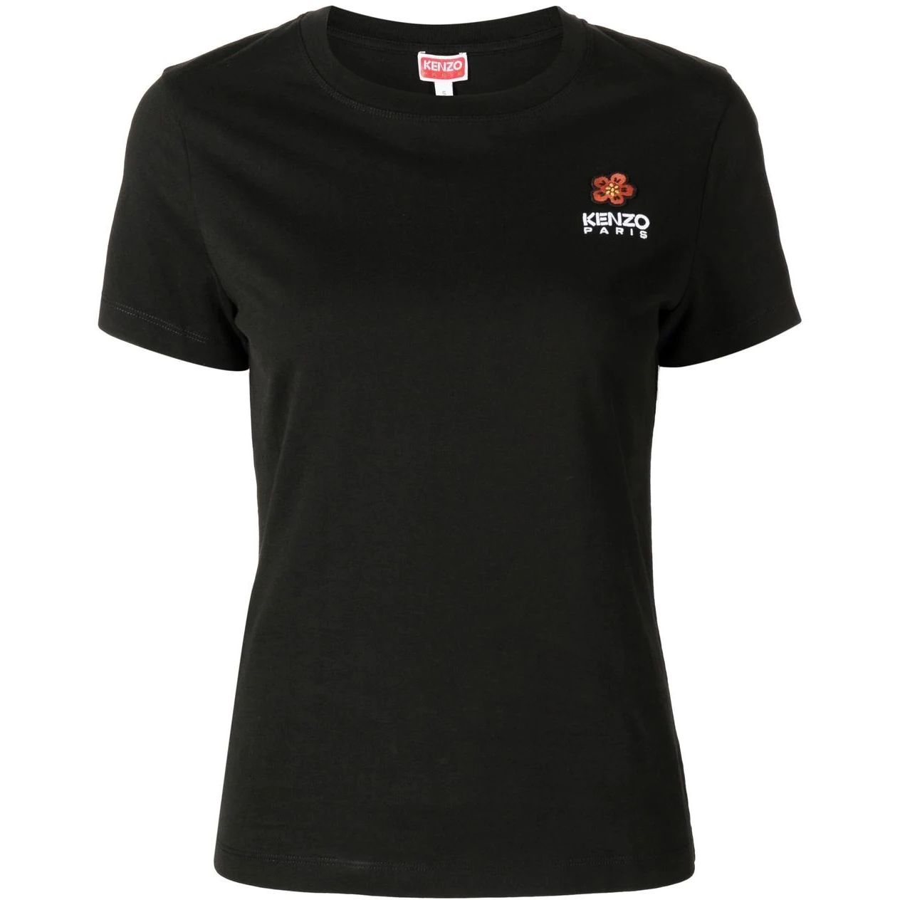 KENZO moteriški juodi marškinėliai trumpomis rankovėmis Crest logo classic t-shirt