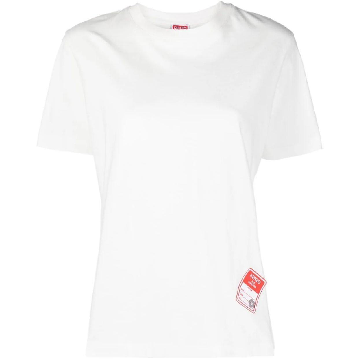 KENZO moteriški balti marškinėliai Kenzo paris oversize t-shirt