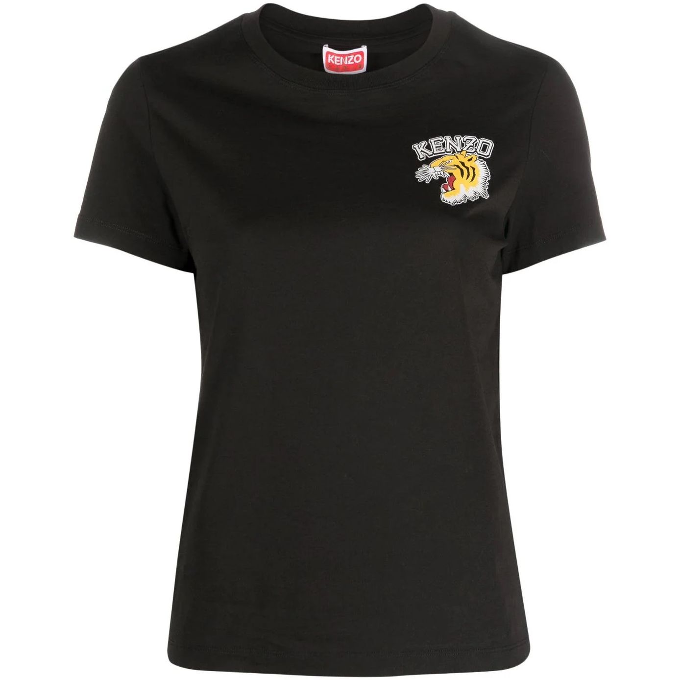 KENZO moteriški juodi marškinėliai trumpomis rankovėmis Tiger varsity classic t-shirt