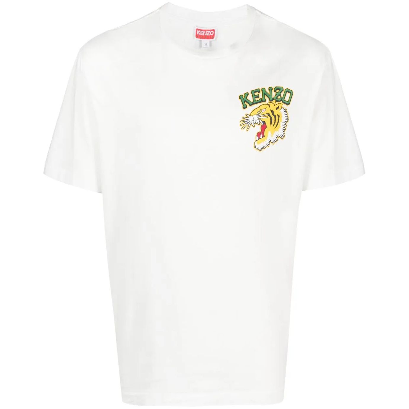 KENZO vyriški balti marškinėliai trumpomis rankovėmis Tiger varsity classic t-shirt