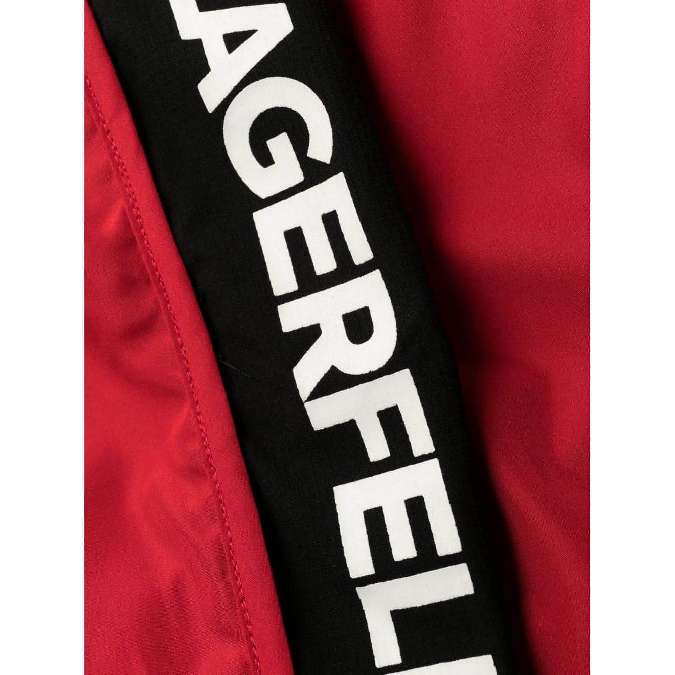KARL LAGERFELD vyriški raudoni maudymosi šortai Tape short boardshorts