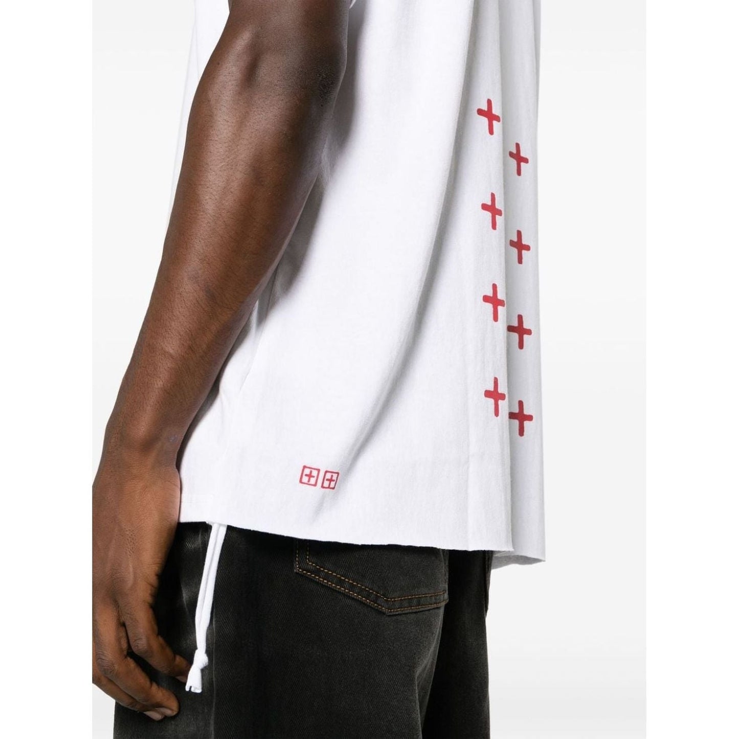 KSUBI vyriški balti marškinėliai trumpomis rankovėmis 4x4 biggie ss tee white/red