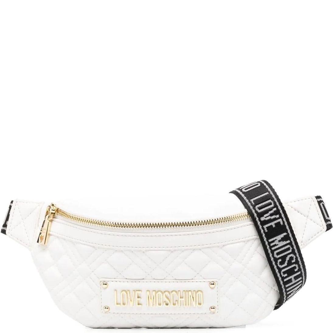 LOVE MOSCHINO moteriška balta rankinė per juosmenį Belt bag