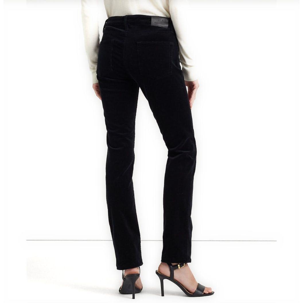 LAUREN RALPH LAUREN moteriški juodi džinsai Midrise 5 pocket jeans