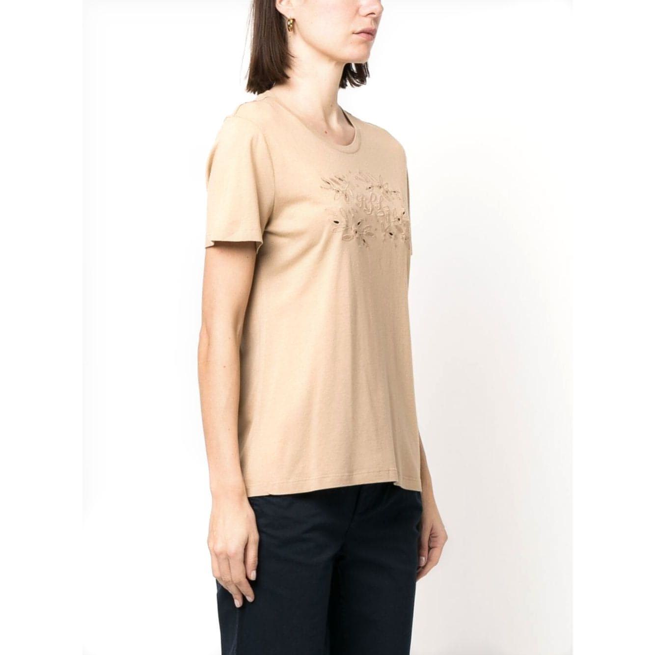 LAUREN RALPH LAUREN moteriški šviesūs marškinėliai Katlin short sleeve t-shirt