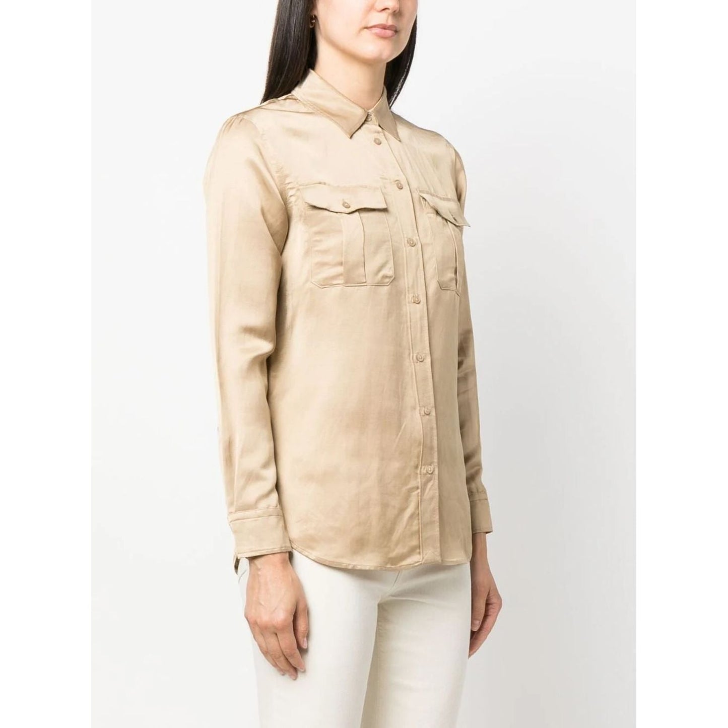 LAUREN RALPH LAUREN moteriški šviesūs marškinėliai ilgomis rankovėmis Courtenay long sleeve shirt
