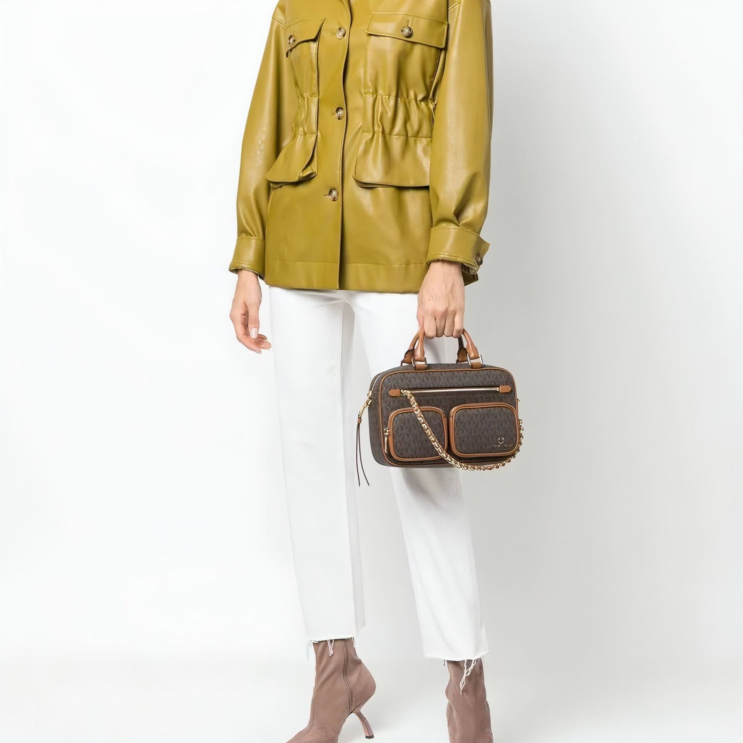 MICHAEL KORS moteriška ruda rankinė per petį MD utility camera bag