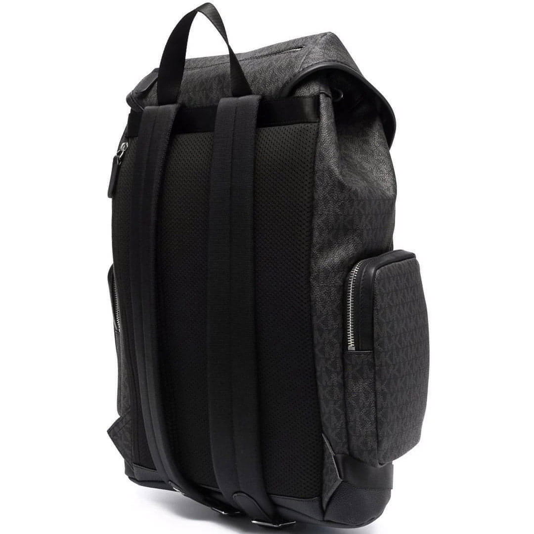 MICHAEL KORS vyriška juoda kuprinė Hudson logo backpack