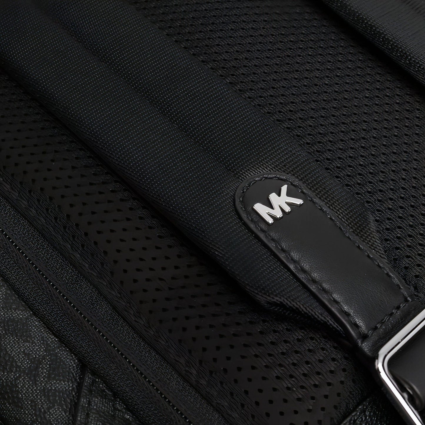 MICHAEL KORS vyriška juoda kuprinė Hudson logo backpack