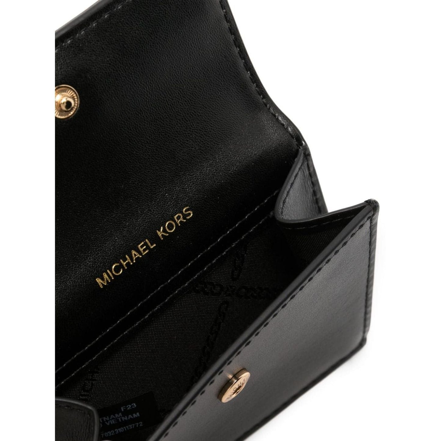 MICHAEL KORS moteriška juoda piniginė SM flap card case