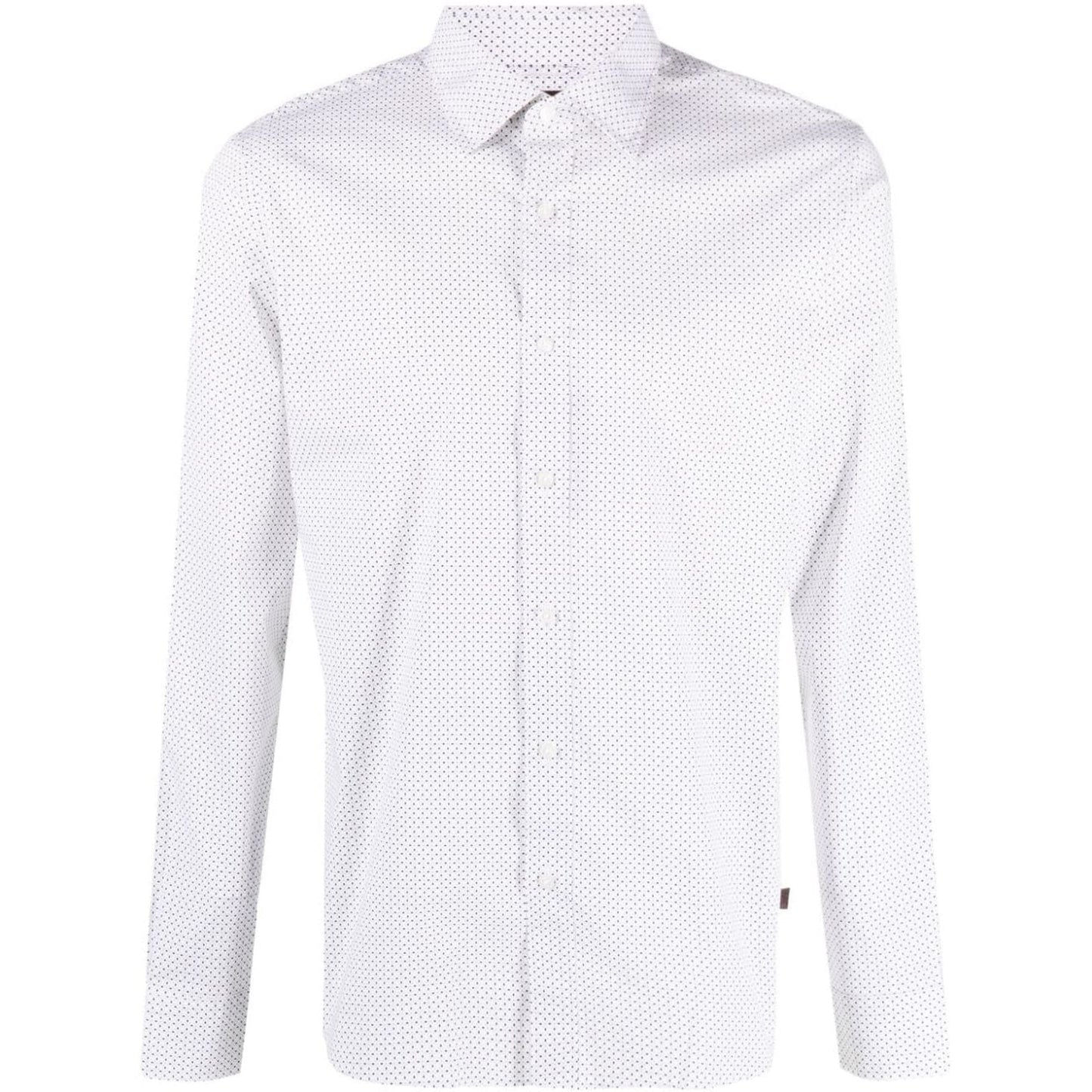 MICHAEL KORS vyriški balti marškiniai Ls spread mosaic star shirt