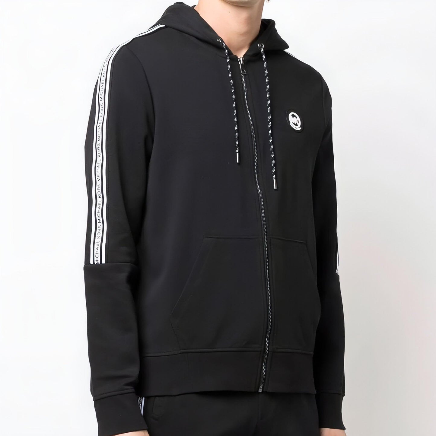 MICHAEL KORS vyriškas juodas džemperis New evergreen fz hoodie