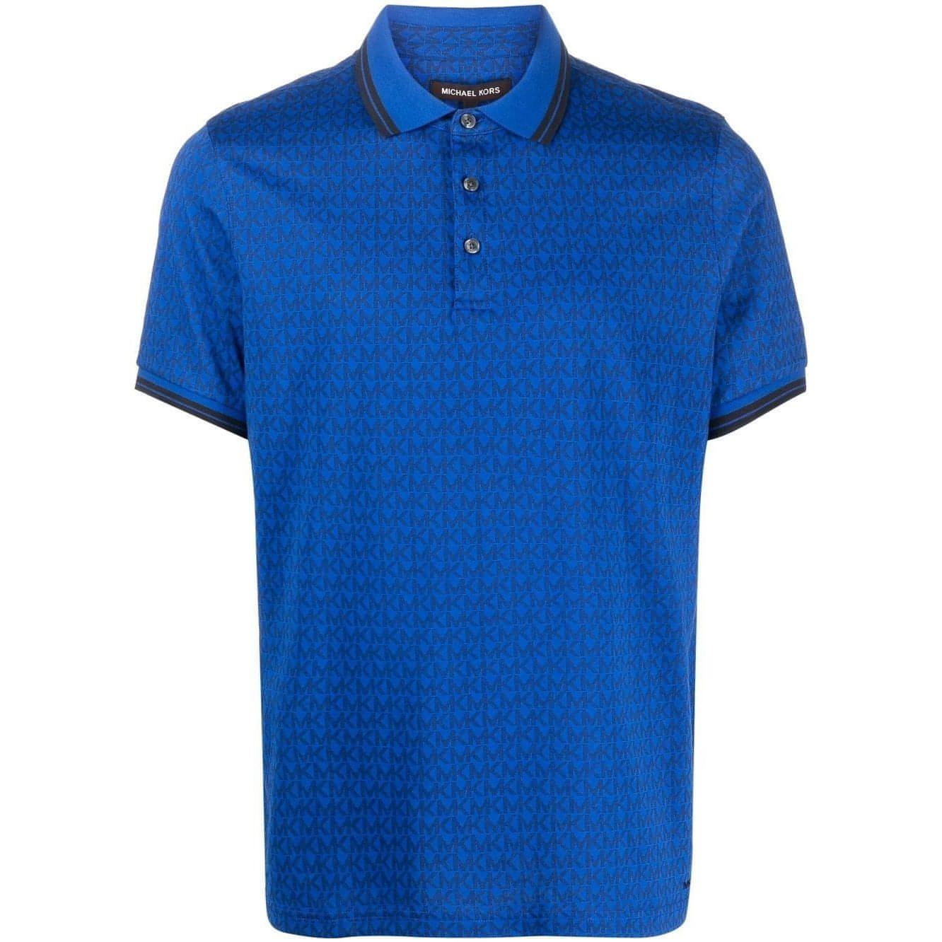 MICHAEL KORS vyriški mėlyni marškiniai MK sig greenwich polo