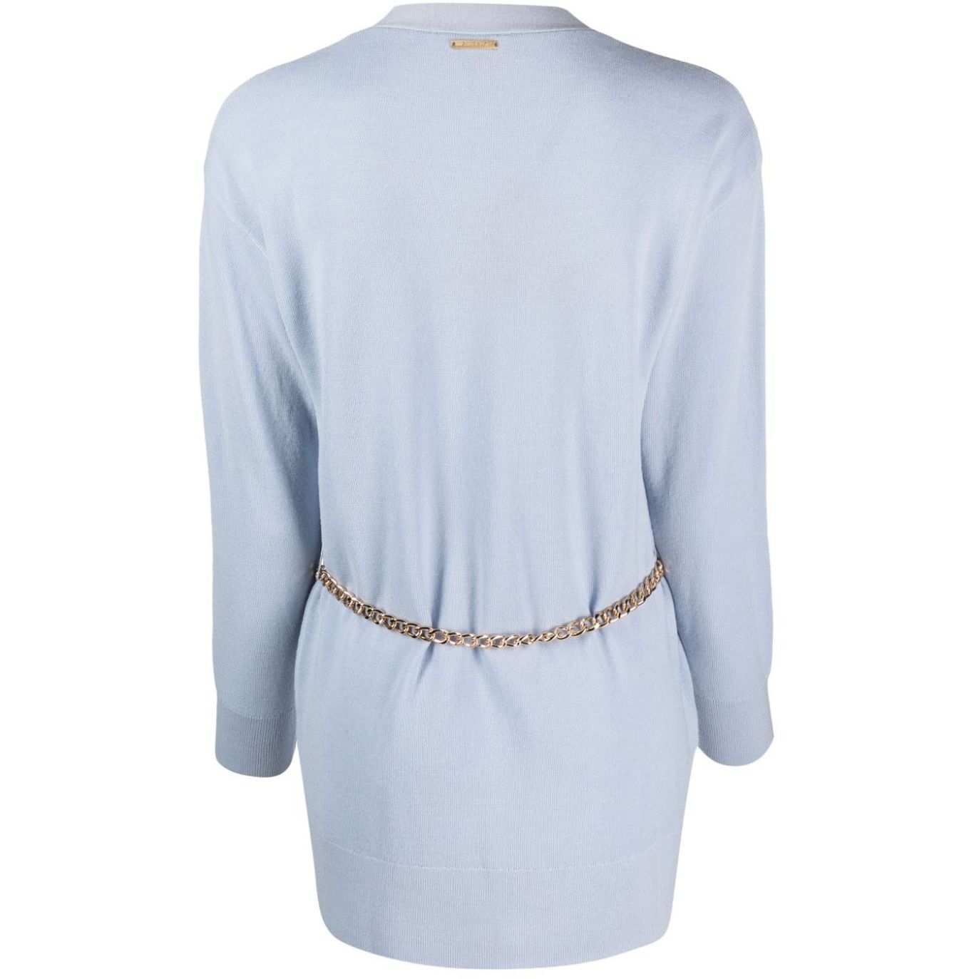 MICHAEL KORS megztinis moterims, Mėlyna, Merino empire belt cardigan