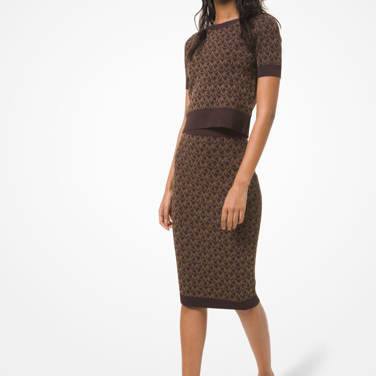 MICHAEL KORS moteriškas rudas sijonas