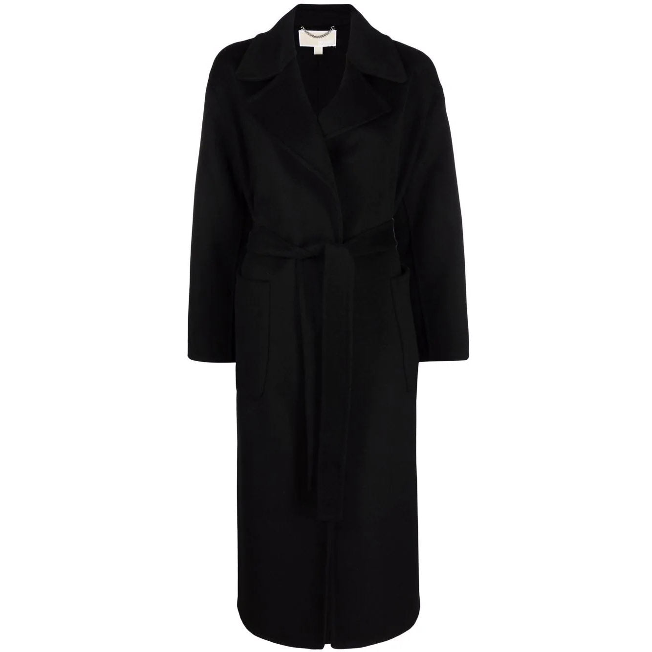 MICHAEL KORS moteriškas juodas paltas Doubleface robe coat