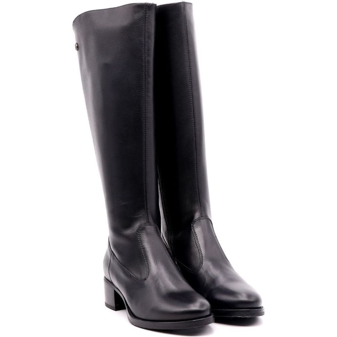 NERO GIARDINI moteriški juodi ilgaauliai su kulnu Guanto boots